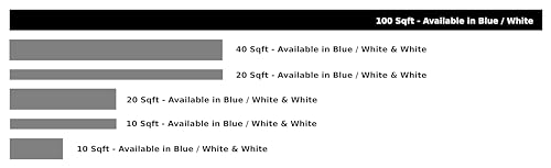 Filter Floss, Polishing Filter Pad for Fish Tank & Aquarium Filters - White/Blue - 2'x50' (100 sq. ft.) - size: 2'x50' (100 sq. ft.)
