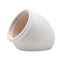 Saim Ceramic Aquarium Hideout Cave, White Clay Pot Fish Tank Decorations with 3.94" Round Opening, Natural Hide House for Cichlid Goldfish Pleco Betta Shrimp Breeding, Aquascape Ornament (Large)