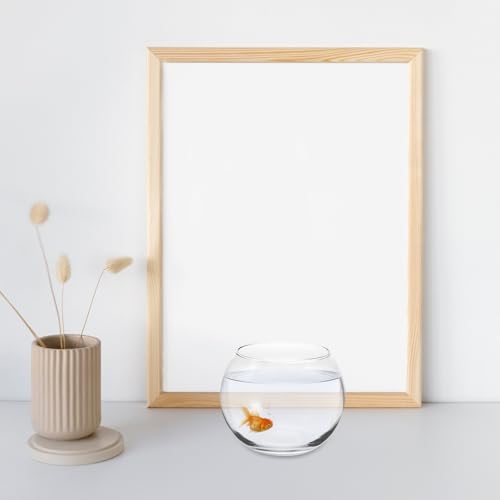 Baluue Round Glass Fish Bowl 4.72 X 3.54 Inch Clear Thick Glass Aquarium for Fish and Plants Desktop Decorative Vase Terrarium for Home Office Shelf - size: 12.00X12.00X9.00CM