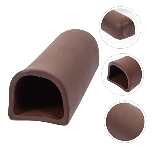 Aquarium Ceramic Tunnel Cave Hideaway Shrimp Habitat Breeding Tube Decoration for Fish Tank Unique Ornamental Shelter for Betta and