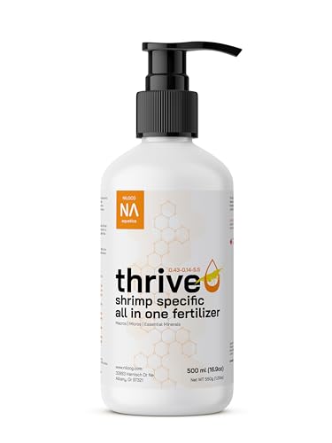 ThriveS Shrimp Specific All in One Aquarium Fertilizer – 500ml Liquid Plant Food – Comprehensive nutrients – Aquarium Nutrition – Convenient to Use – Concentrated Aquarium Plant Fertilizer - size: 500ml