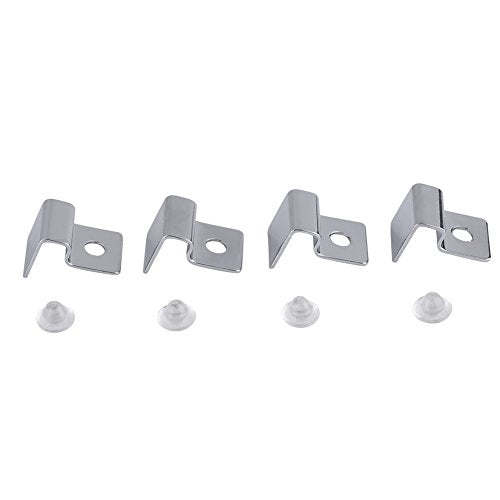 4pcs Stainless Steel Fish Glass Cover Support Bracket, Aquarium Cover Glass Clip Holder Lid Bracket Fish (6mm)