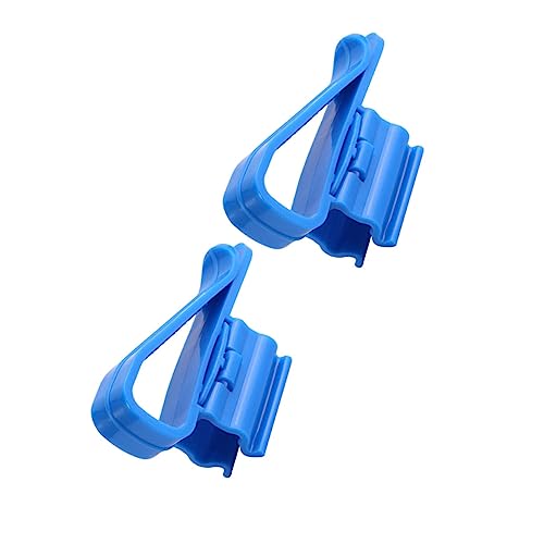 COLLBATH 2pcs Aquarium Filtration Hose Clip Water Clip Holder for Fish Tank Pump Fixing Clamp for Easy Water Changes and Tank Cleaning Compatible with All and Buckets Blue - size: 8.5*1.8CM