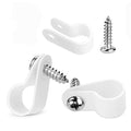 LOKMAN 50 Pack 1/4 Inch Rope Light P-Style Mounting Clips with Compatible Stainless Steel Pan Head Phillips Screws - size: 1/4 50+50