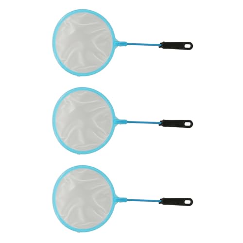 JTLB 10pcs Mini Fish Net Fine Nylon Mesh for Small Fish Shrimp with High Flexibility Plastic Pole for Tank Cleaning Outdoor Fishing