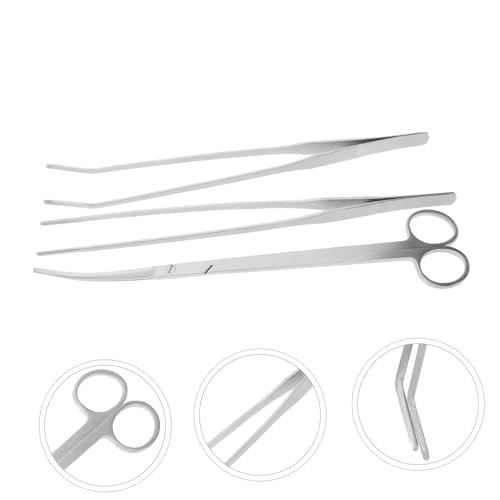 Sosoport -in-one Aquarium Maintenance Tools Scissor Tweezer Leveler Kit for Plant Trimming Cleaning Aquascaping