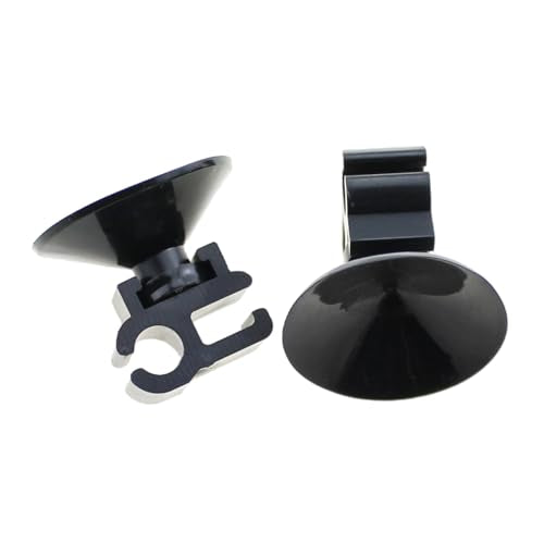 RLECS 15PCS Black Aquarium Suction Cup Clip 28x20mm Oxygen Tube Hose Pump Power Cord Double Head Snap Cable Organiser Suction Cup Aquarium Accessories