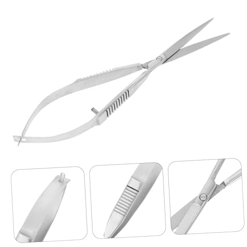 Toyvian Professional Spring Aquarium Scissors Stainless Steel Aqua-plant Trimming Tool for Aquascaping Portable Water Grass Clipper for Aquarium Maintenance