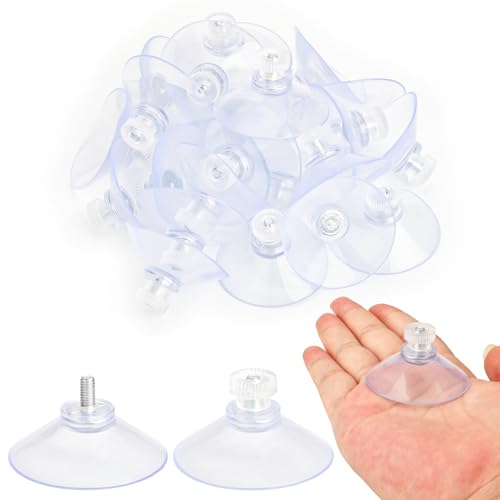 AccEncyc 40mm Glass Suction Pads Clear PVC Sucker Pads Suction Holder Without Hooks for Bathroom Wall Door Glass Window Car Shade (Clear, 50pcs) - size: 50Pcs Clear