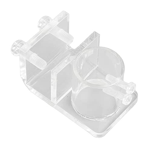HEEPDD Aquarium Water Pipe Clamp, Acrylic Fish Hose Fix Clamp/Holder for 20mm Pipes, Perfect for Fish Tanks and Aquariums Aquarium Water Pipe, High Transparency Nan Supplies (Single Hole - size: Single Hole 25mm/0.98in Inner Diameter