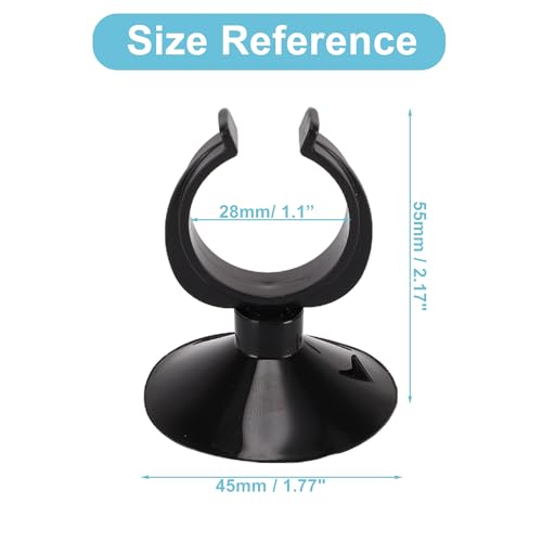 Aquarium Suction Cup, Aquarium Sucker Clip, Suction Cups Airline Tubing Holder, Fish Tank Accessories for Aquarium Fish Tank, Black, 1.1"