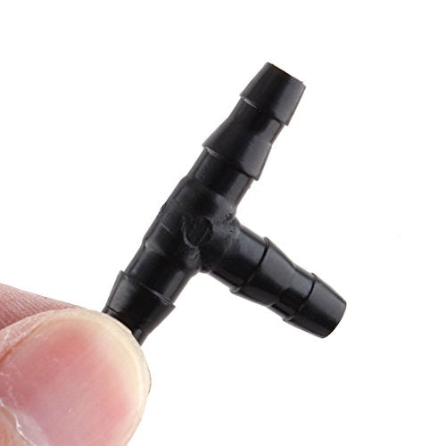uxcell 10 Pcs 6mm Dia 3 Ways T Shape Airline Air Tube Connectors for Aquarium