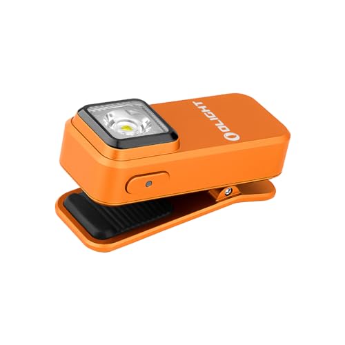 OLIGHT Oclip Rechargeable EDC Flashlight 300 Lumens Dual Sources Compact Pocket Clip Light, Convenient USB C Charging, Magnetic Flash Lights for Working, Cycling, Emergency, Signaling Tool(Orange)