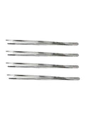 Cynamed Set of 4 Thumb Tweezer Mulipurpose Forceps 12in. Blunt Serrated Tips Stainless Steel