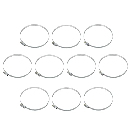 10Pcs Narrow Band 9mm Steel Adjustable Hose Clamp Hoop 110-130mm HC110-130/9 (110-130mm) - size: 110-130mm