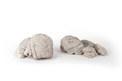 LANDEN Elephant Skin Stone Natural Multi-Texture Rocks Grey(18lbs, 3~9 inches,7pcs) for Aquarium, Paludarium, Terrariums, Landscaping, Decorative of Caves, Waterfalls, Cliffs - size: 16 Elephant Skin Stone Grey(3-9 inches,18lbs)