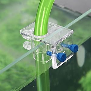 Acrylic Aquarium Pipe Clip Clamp Holder to Fix Inflow Outflow Water Tube Transparent Acrylic Water Tube Soft Pipe Fixture Fish Fixed Clip for Fish Aquarium(1#) - size: 1#
