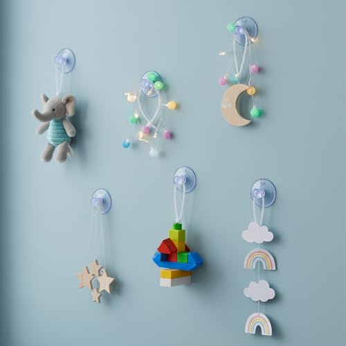 60 Pcs Aquarium Suction Cups with 60 Pcs Adjustable Zip Ties Set, Small Suction Cups for Aquarium Plant Holder Fish Tank Plants Kitchen Christmas Hanging Organization