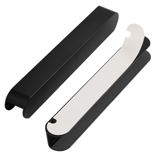 5 Pack Cabinet Handles Stick On Drawer Pulls 7 Inch Long Matte Black Peel and Stick Handles for Glass Doors No Drill Self Stick Refrigerator Door Handle - color: C-Matte Black, size: 7 Inch