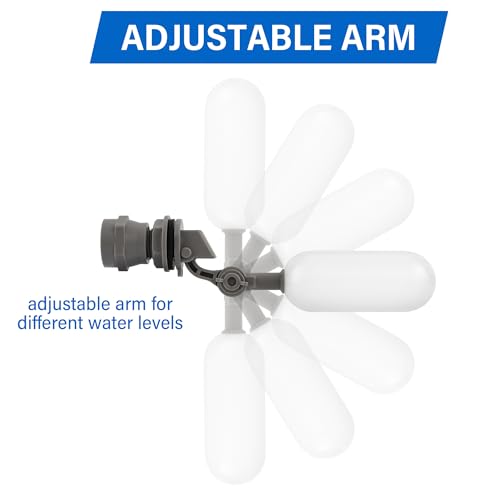 1/2 Inch NPT Mini Float Ball Valve Kit Automatic Fill Feed Humidifier Tank Pond Shut off Water Float Ball Valve, 2 Pack