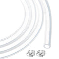 MECCANIXITY 3.3ft Clear Silicone Rubber Tubing 1/4" ID 1/2" OD Plastic Tube Flexible Air Hose for Brewing, Wine Making, Pump Siphon, 6.4mm x 12.7mm, with 2pcs Clamps - color: Clear, size: 1/4" x 1/2"