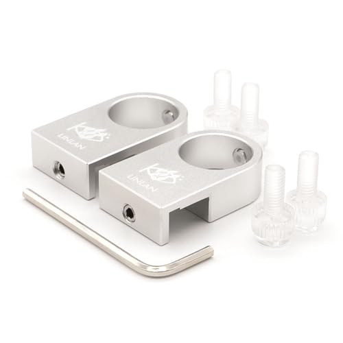 LINLAN Aluminum Alloy Aquarium Clamp with Anti-Overflow Groove for Filter Inlet and Outlet Pipes in 12/16mm (1/2" i.d.) Rimless Aquariums - size: for 12/13mm Lily Pipes-2PCS