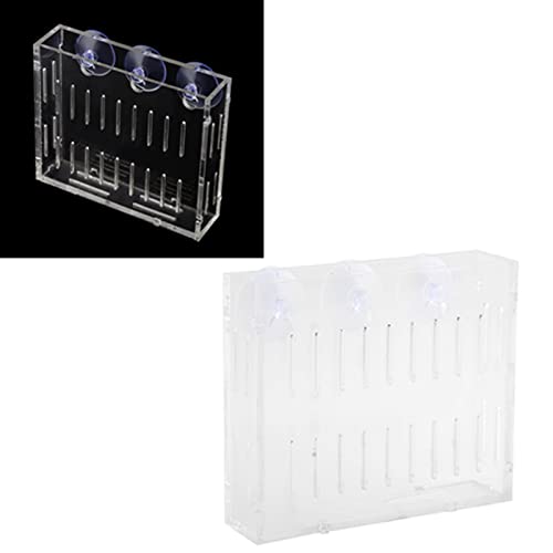 Aquarium Plant Grass Cup Transparent Water Plant Growing Holder, Acrylic Fish Water Plants Planter Grass Container with Suction Cups, Decorative Aquarium Plant Grass Cup