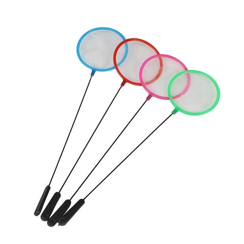 Aquarium Fish Net 3 Inches Fine Mesh Skimmer for Small Fish for Tank Catching Cleaning Net with 9 Inches Long Handle Aquarium Net Fine Mesh Cleaning Small（3PCS,Random Color）