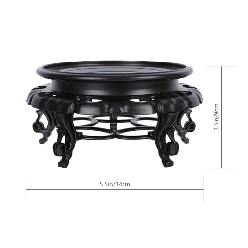 Gadpiparty Resin Flowerpot Rack Display Stand for Vase and Mini Fish Tank, 14cm Diameter Elevated Decorative Tray for Indoor Plant Storage and Ornament Showcase