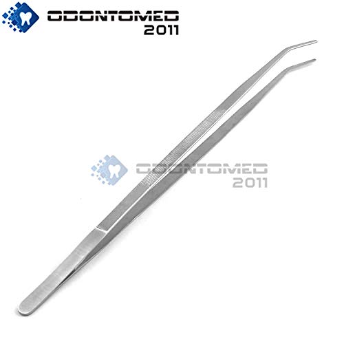 24" Long Stainless Steel Curved Tweezer for Fish Tank Plants