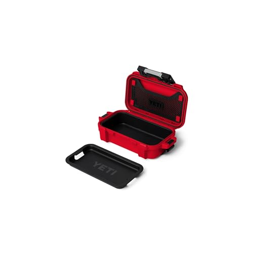 YETI LoadOut GoBox Collection, Divided Waterproof Cargo Case, Dry Box, Camera Case, Fishing Tackle Box - color: Rescue Red, size: GoBox 1