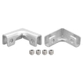 uxcell Glass Fixing Clip, 2pcs for 4-8mm Aluminum Alloy L-Shaped Glass Connector Combination Bracket Reinforced Clamp for Glass Display Cabinet, Fish Tank - size: 4-8mm