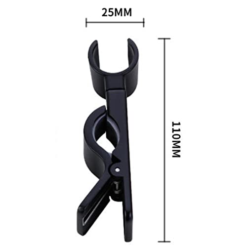 Black Handheld Shower Holder, Biveah 20-25MM O.D Slide Bar Adjustable Shower Bracket Clamp for Shower Sprayer Bathroom Replacement, KZS011B - color: Black