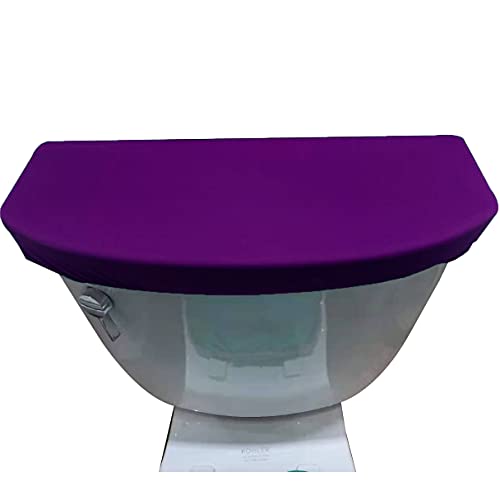 Madeals Velvet Toilet Tank Cover Soft and Absorbent, Comfortable Bathroom Toilet Tank Lid to Fit Different Sizes of Toilet Tank Purple - color: Purple