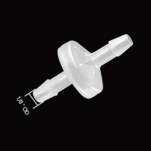 One Way Check Valve 1/8"(3MM) Hose Barb Non Return Ozone Resistance Plastic Valve for Water Fuel Oil Air Gas (Pack of 3) - size: 1/8 Inch, style: 3 Pcs