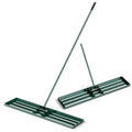Goplus Lawn Leveling Rake, 46" x 10" Heavy Duty Level Lawn Tool w/ Ergonomic Handle for Soil, Effort-Saving Landscape Rake for Garden, Backyard, Golf Course, Farm, Pasture - style: 46" x 10", Green