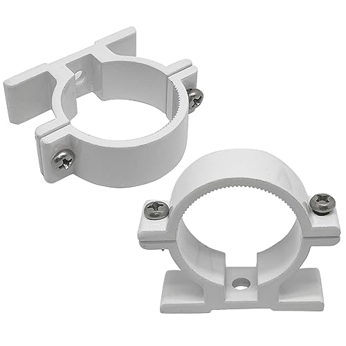 4pcs Water Pipe Clips,Wall Mounted Aluminium Pipe Clip Clamp C-Clamps Fastener,for Outside Diameter 32mm/1.25in Tubes (2632)