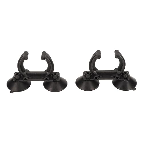 Pomya No Drill Heater Holder Clips | Strong Suction Cup Mount for Aquarium Heating Rods and Pipes