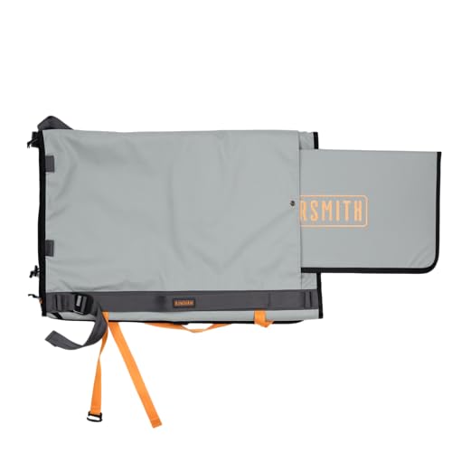 RiverSmith Fly Fishing Wader & Boot Bag – Gear-Roll Wader Bag with Changing Mat, Waterproof Pocket, Rod & Net Storage – Fly Fishing Gear Organizer – Gray Cadmium - color: Gray Cadmium