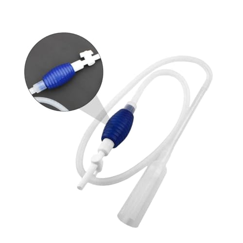 Hemoton Fish Tank Water Changer Manual Pump Siphon Tool Medium Size White Vacuum Gravel for Fish Tank Maintenance