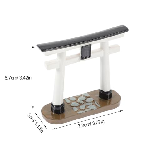 Japanese Torii Gate,Fish Tank Decorations Asian Aquarium Statue Japan Shrine Oriental Pagoda Bridge Sandstone Ornament Betta Fish Decorations for Tanks As Shown