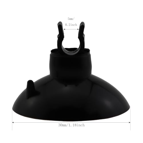 20PCS Aquarium Split Fork Oxygen Tube Flexible Suction Cup Air Line Suction Cup 5x30mm Heater Power Cord Fixed Suction Cup for Oxygen Tube Water Tube Air Strip Nozzle PVC Rigid Tube Black