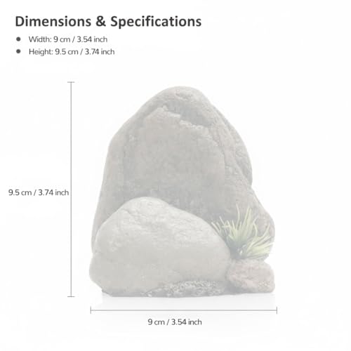Mipukbay Small Aquarium Decor Rock, Resin Fish Tank Artificial Stone Ornament for Freshwater/Saltwater, Safe Landscape Hideout for Betta Fish, Goldfish and Aquatic Pets - size: Small