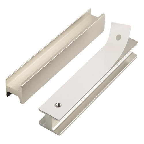 5 Pack Modern Self-Adhesive Handles for Kitchen Cabinets 6 Inch Long Brushed Nickel Cupboard Door Handle Drawer Pulls Self-Stick Instant Peel and Stick - color: H-Brushed Nickel, size: 6 Inch
