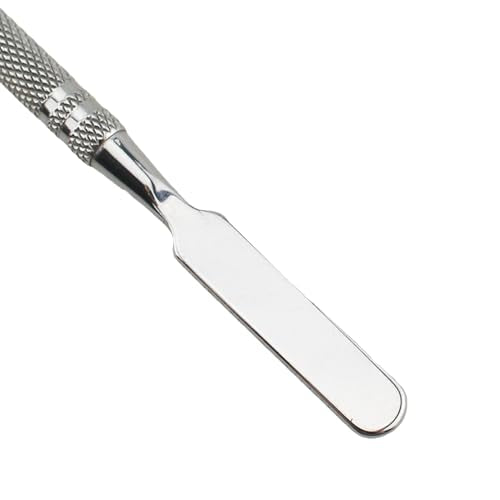 TAODAN 4PCS 160mm Silver Stainless Steel Spatula Double Ended Laboratory Scraper Mini Metal Embossing Rod Foundation Tint Bar Suitable for Classrooms and Plants