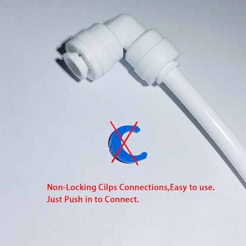Malida 1/4" OD Tube to 1/4" OD Tube Elbow Quick Connect For RO Water System (10, L-TT-0202) - size: L-TT-0202