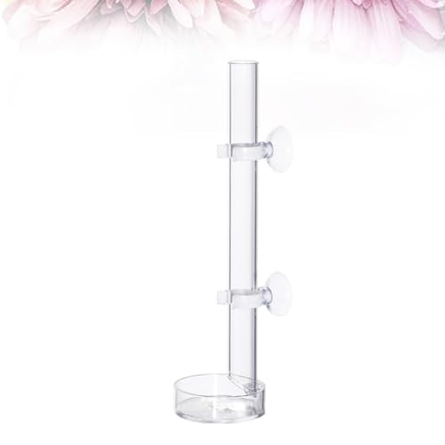 Toyvian Shrimp Food Tube and Feeding Basin Aquarium Feeder Tube 2cm X 27cm Acrylic Fish Tank Shrimp Supplies with 80mm Feeding Dish