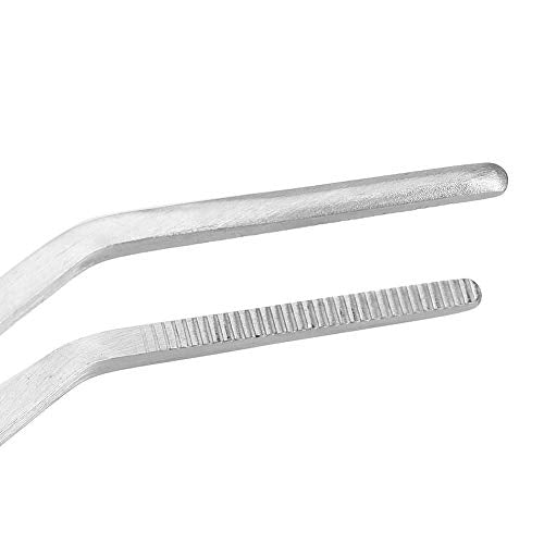 Fish Tank Aquarium Water Plants Planting Clip Stainless Steel Tweezers Cultivate Tool Professional Aquarium Landscaping Tool for Aquatic Plants Straight and Elbow Tweezers