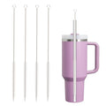 Straw Cleaner Brush for Stanley, 4Pcs Reusable Extra Long Straw Cleaning Brush for 14oz 20oz 30oz 40oz Stanley Mug, Cleaning Brush for All Plastic, Glass, Stainless and Silicone Straws - color: Clear*4