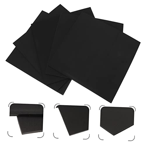 POPETPOP 5pcs Non- Fish Tank Insulation Mat Practical Shockproof Cushion for Home Aquariums Black Pad for Heat Preservation and Absorption